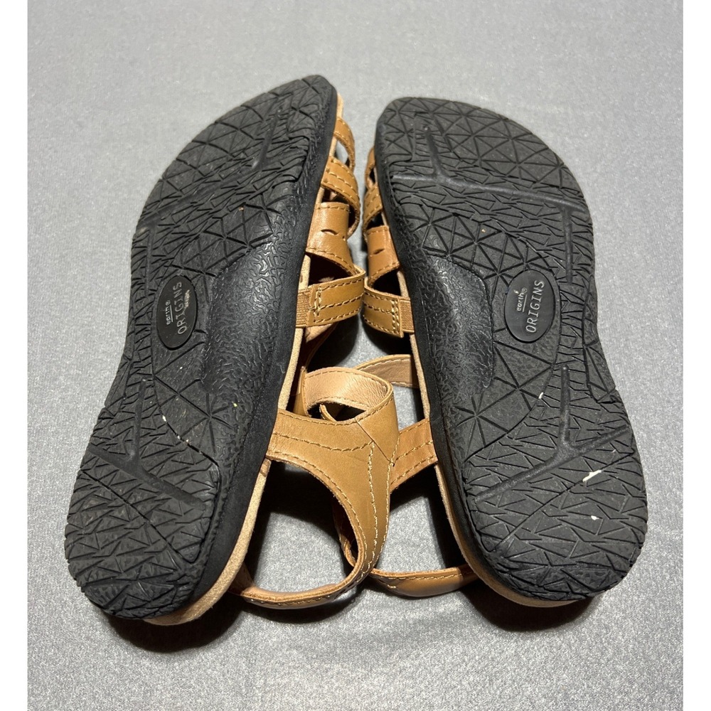 Earth Origins Etsellie Tan Leather Strappy Comfort Sandals Womens 9.5 M Brown - Picture 6 of 12